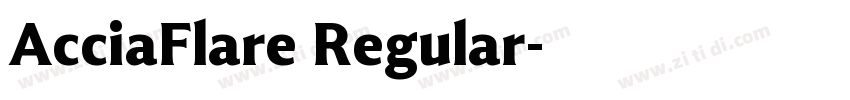 AcciaFlare Regular字体转换